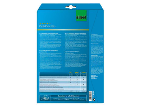 sigel Papier photo jet d'encre Ultra, satiné, A4, 260 g/m2