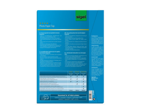 sigel papier photo jet d'encre Top, A4, brillant, 125 g/m2