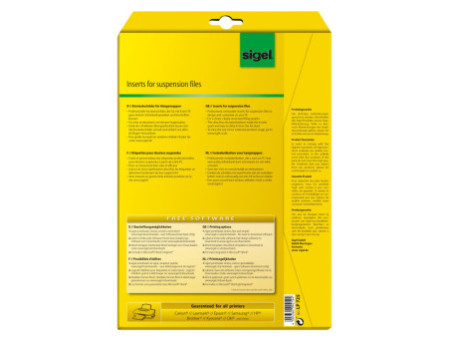 sigel Etiquettes PC pour dossiers suspendus, 58 x 18 mm