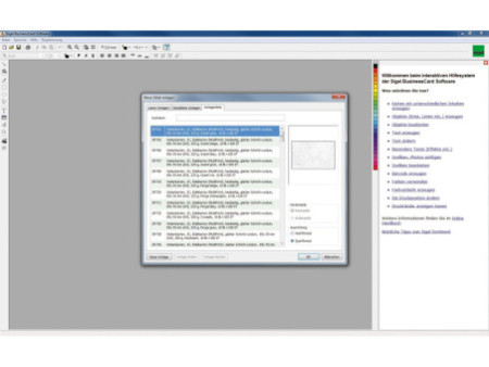 sigel Logiciel BusinessCard, pour cartes de visite