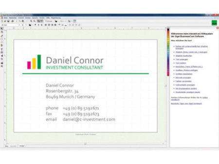 sigel Logiciel BusinessCard, pour cartes de visite