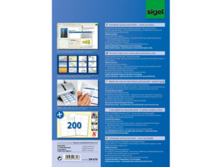 sigel Logiciel BusinessCard, pour cartes de visite