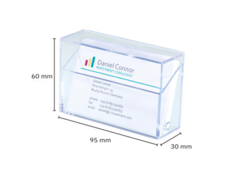 sigel Boîte pr. cartes de visite, plastique dur, transparent
