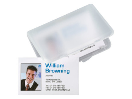 sigel Etui pour cartes de visite-Box, transparent, mat