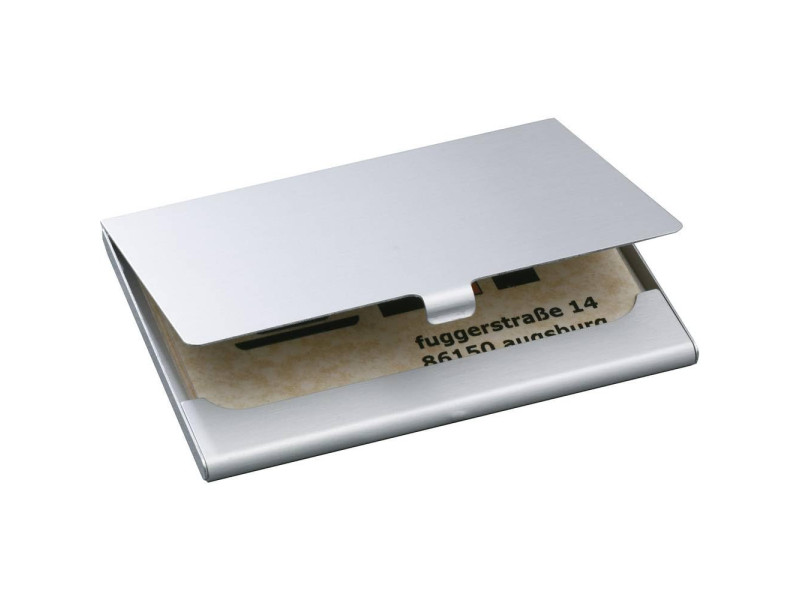sigel étui pour cartes de visite 'Alu', aluminium, argent