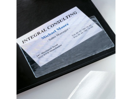sigel Pochette pour cartes de visite, en PP, autocollant