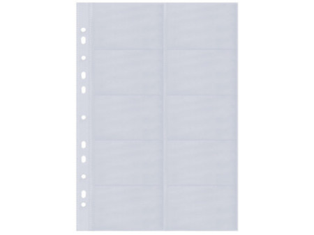 sigel pochettes pour classeur à anneaux pour cartes visites