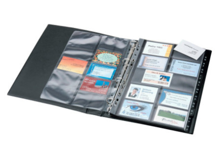 sigel pochettes pour classeur à anneaux pour cartes visites
