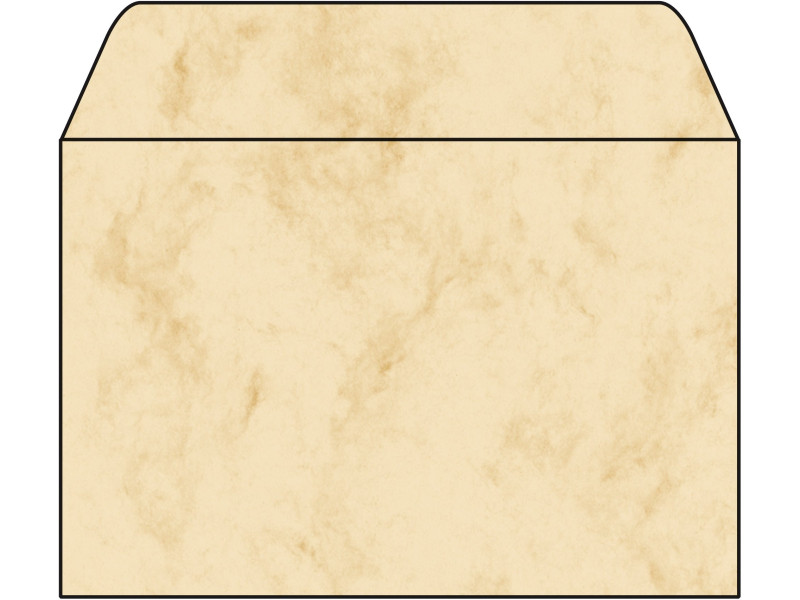 sigel Enveloppe, C6, 90 g/m2, gommé, design marbre beige