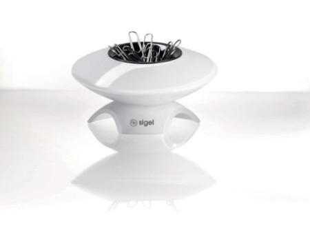 sigel Distributeur de trombones eyestyle, blanc / noir