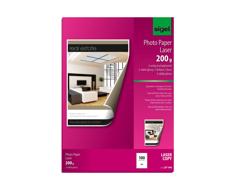 sigel Papier photo, A4, 200 g/m2, glossy recto-verso