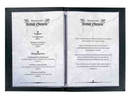 sigel Chemise pour cartes de menu, A4, noir