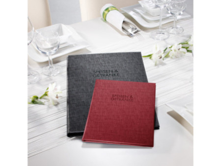 sigel Chemise pour cartes de menu, A4, noir