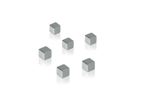 sigel Aimant néodyme cube 'Strong' C5, set de 10, argent