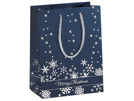 sigel Sac cadeau de Noël pour bouteille 'Silver Snowflakes'
