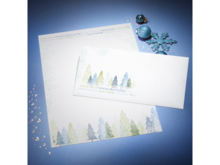 sigel Enveloppe à motif de Noël 'Trees', DL, 90 g/m2