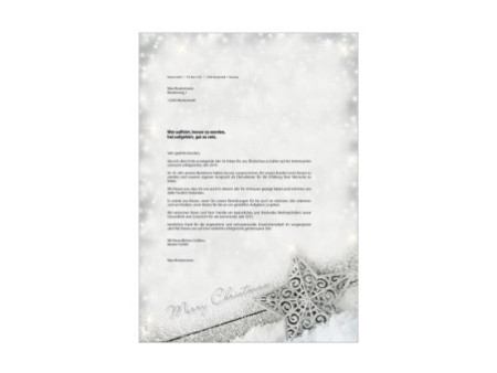 sigel Papier à motif de Noël 'Brilliant Star', A4, 90 g/m2