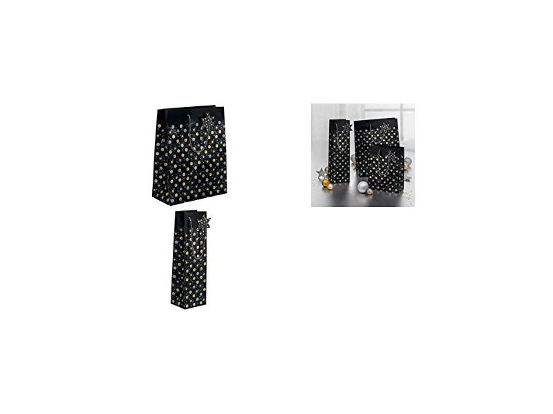 sigel Sac cadeau de Noël pour bouteille 'Stardust', 157 g/m2