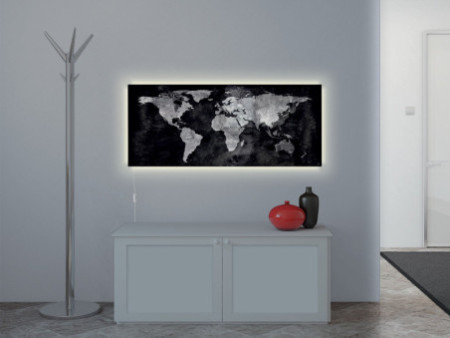 sigel Tableau magnétique en verre artverum LED light, carte