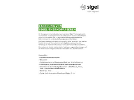 sigel Papier thermique 'Premium', uni, A4, 76 g/m2