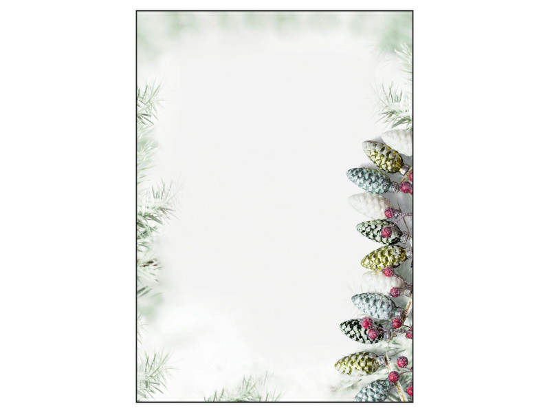 sigel Papier à motif de Noël Christmas Garland, A4, 90 g/m2