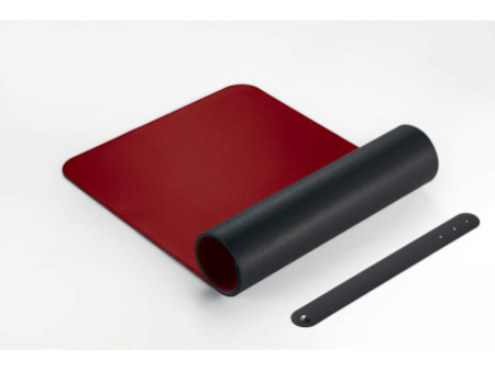 sigel Sous-main, similicuir, enroulable, noir/rouge