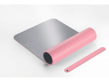 sigel Sous-main, similicuir, enroulable, rose/argent