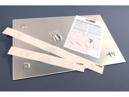 Be!Board Tableau magnétique en verre (L)450x(H)450 mm, blanc