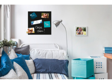 Be!Board Tableau magnétique en verre (L)450x(H)450 mm, noir