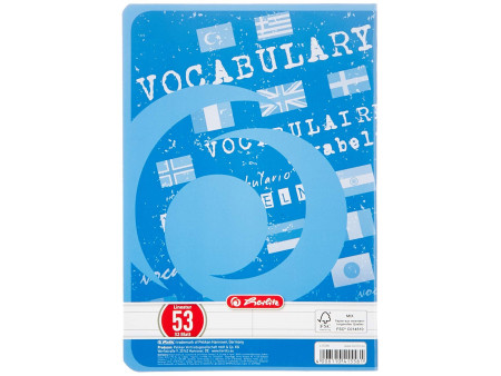 herlitz Cahier de vocabulaire x.book, A5, 2 colonnes,