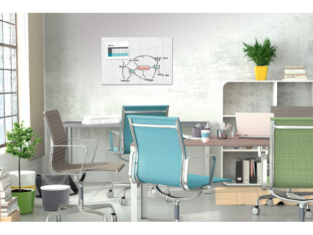 Be!Board Tableau magnétique en verre (L)900x(H)600 mm, blanc
