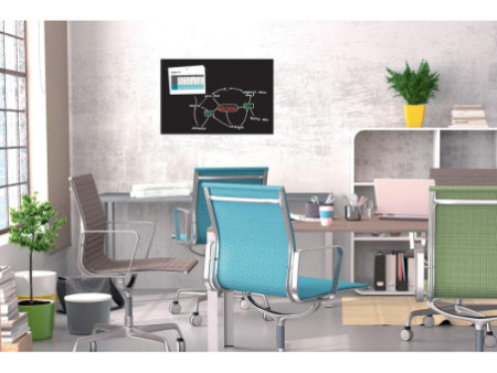 Be!Board Tableau magnétique en verre (L)900x(H)600 mm, noir