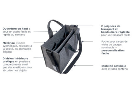 sigel Sacoche en feutre Business Desk Sharing Bag Cassic M
