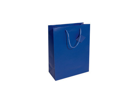 sigel Sac cadeau, vernis mat, taille: L, bleu outremer