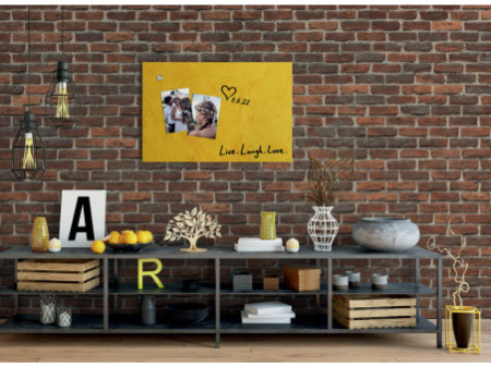 sigel Tableau magnétique en verre artverum Yellow Structure