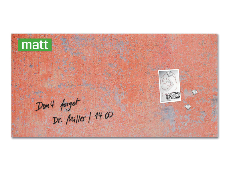 sigel Tableau magnétique en verre artverum Red Wall