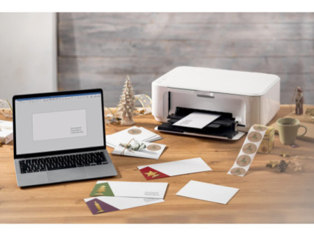 sigel Set d'enveloppes à motif de Noël 'Cut-out style', long