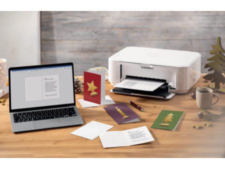 sigel Set de cartes de Noël 'Cut-out style', long (2/3 A4),