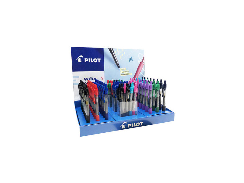 PILOT Stylo à encre gel G2 07, présentoir de 120