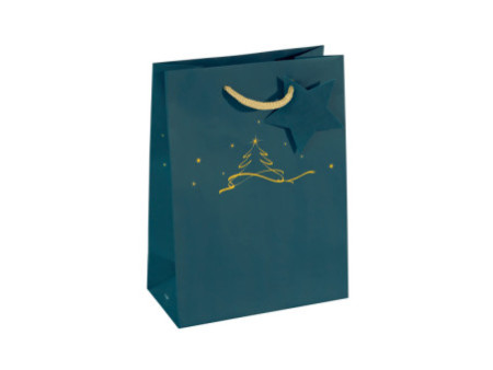 sigel Sac cadeau de Noël 'Christmas tree petrol', petit