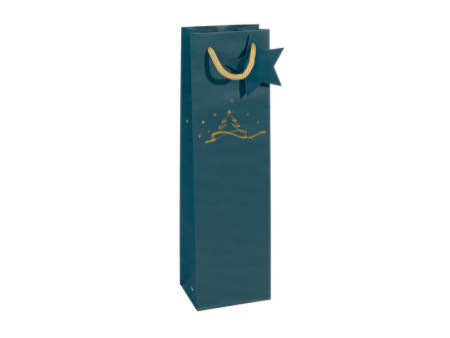 sigel Sac pour bouteille 'Christmas tree petrol', grand