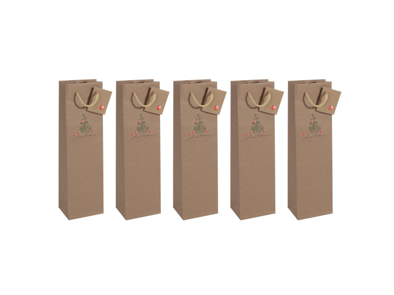 sigel Sac de Noël pour bouteille 'Christmas with apples'