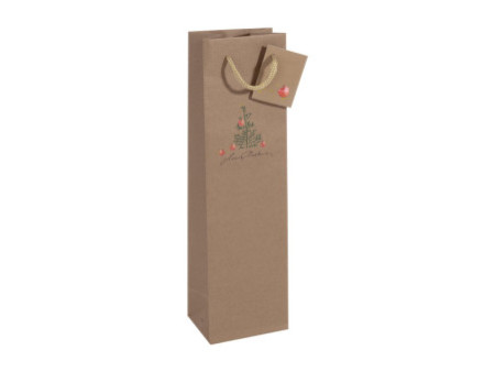 sigel Sac de Noël pour bouteille 'Christmas with apples'