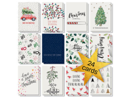 sigel Set de cartes postales de Noël 'Colourful Chrismas',A6