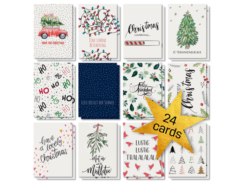 sigel Set de cartes postales de Noël 'Colourful Chrismas',A6