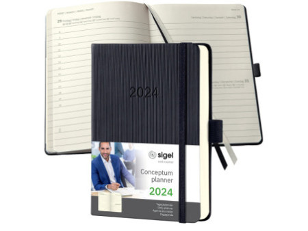 sigel Agenda de poche Conceptum 2026, env. A6, noir