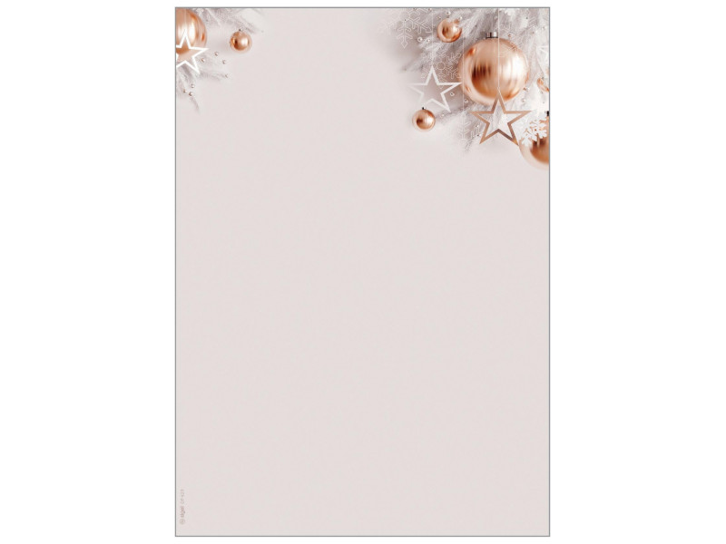 sigel Papier à motif de Noël 'Christmas in rose gold', A4