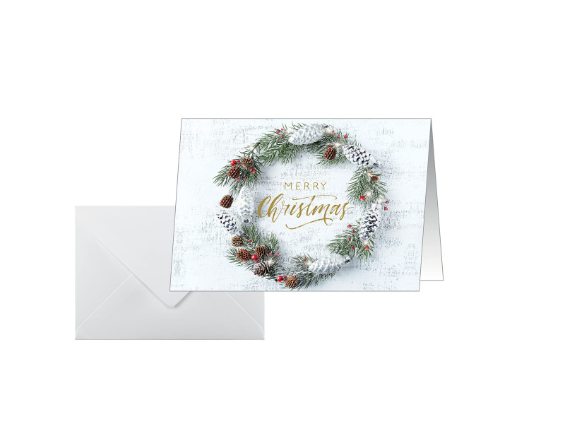 sigel Carte de Noël 'Christmas wreath', A6 paysage
