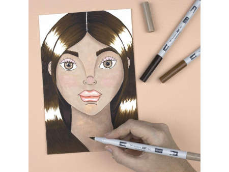 Tombow Marqueur ABT PRO, set de 12 Portrait Colors