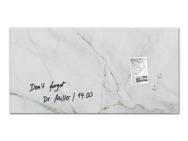 sigel Tableau magnétique en verre Artverum Design Marbre &